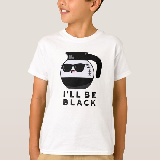 ブラックコーヒーおもしろいポットパン Tシャツ (正面)
