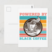 ブラックコーヒーで動く – コーヒー愛好家 ポストカード (正面/裏面)