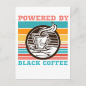 ブラックコーヒーで動く – コーヒー愛好家 ポストカード (正面)