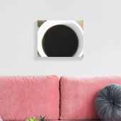 ブラックコーヒーのカップに白いマグカップの上に8x10 キャンバスプリント (インサイチュ (リビング))