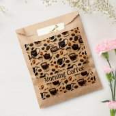 ブラックコーヒーオイルペイントパターンカスタマイズ フェイバーバッグ (封をした状態)