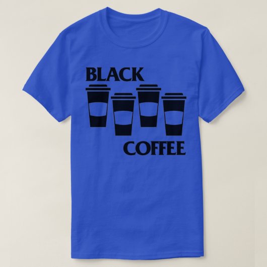 ブラックコーヒーブラック国旗のパロディ Tシャツ (デザイン正面)
