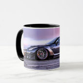 ブラックコーヒーマグに2トーンファンタジースポーツカー マグカップ (正面左)