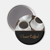 ブラックコーヒーマグネット マグネット (正面/裏面)