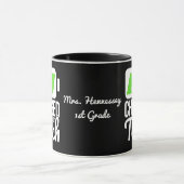 ブラックコーヒーマグ教えに充電され準備ができている マグカップ (中央)