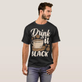 ブラックコーヒー愛好家 Tシャツ (正面フル)