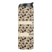 ブラックコーヒー油絵を描パターンパーソナライズされた タンブラー (回転左)