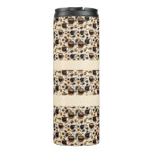 ブラックコーヒー油絵を描パターンパーソナライズされた タンブラー (裏面)