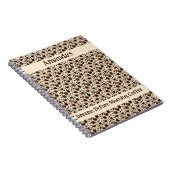 ブラックコーヒー油絵を描パターンパーソナライズされた ノートブック (右側)