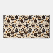 ブラックコーヒー油絵を描パターン デスクマット (正面)
