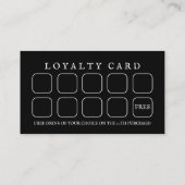 ブラックコーヒー豆カフェコーヒーショップ ロイヤリティカード (裏面)