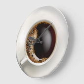 ブラックコーヒー1杯 ラージ壁時計 (傾斜)