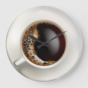 ブラックコーヒー1杯 ラージ壁時計