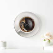 ブラックコーヒー1杯 ラージ壁時計 (ホーム)