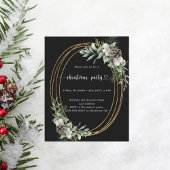 ブラックコーンパイン金ゴールドクリスマスパーティの招待状