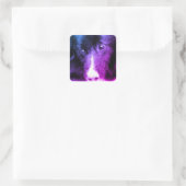 ブラックコ縁どリーアニマルアート スクエアシール (バッグ)