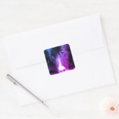 ブラックコ縁どリーアニマルアート スクエアシール (封筒)