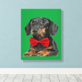 ブラックコ縁どリーパピー キャンバスプリント (インサイチュ (ウッドフロア))