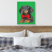 ブラックコ縁どリーパピー キャンバスプリント (インサイチュ (寝室))