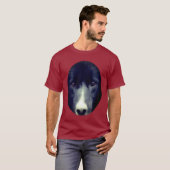 ブラックコ縁どリー顔ドッグ Tシャツ (正面フル)