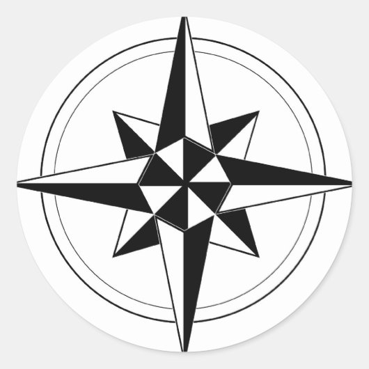 ブラックコ航海のンパス ラウンドシール (正面)