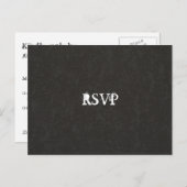 ブラックゴシックひび割れRSVP インビテーションポストカード (正面/裏面)