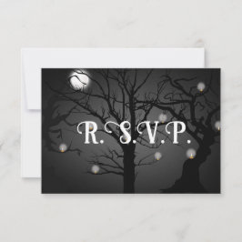 ブラックゴシックウェディングRSVP 招待状