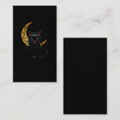 ブラックゴシックキャットクレセントウィッカゴシックキッテン 名刺 (正面/裏面)