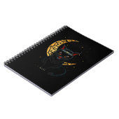 ブラックゴシックキャットクレセントウィッカゴシック子猫 ノートブック (左側)