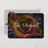 ブラックゴシッククリムゾンバラ結婚ズ詳細 招待状 (正面/裏面)