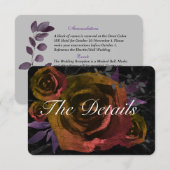 ブラックゴシッククリムゾンバラ結婚ズ詳細 招待状 (正面/裏面)