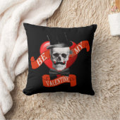 ブラックゴシックスティームパンクスカルバレンタインデー クッション (ブランケット)
