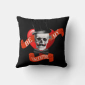 ブラックゴシックスティームパンクスカルバレンタインデー クッション (裏面)