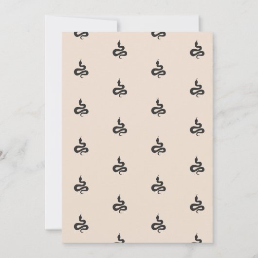 ブラックゴシックスネークバースデーパーティー招待状 招待状 (裏面)