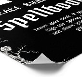 ブラックゴシックハロウィーンお願いスペルブックにサイン ポスター (角)