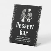 ブラックゴシックハロウィーンスケルトンデザートバーサイン 台座サイン (正面)