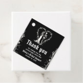 ブラックゴシックハロウィーンスケルトンブライダルシャワー フェイバータグ (インサイチュ)