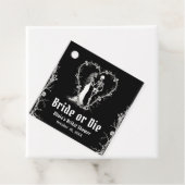 ブラックゴシックハロウィーンブライドまたはダイブライダルシャワー フェイバータグ (インサイチュ)