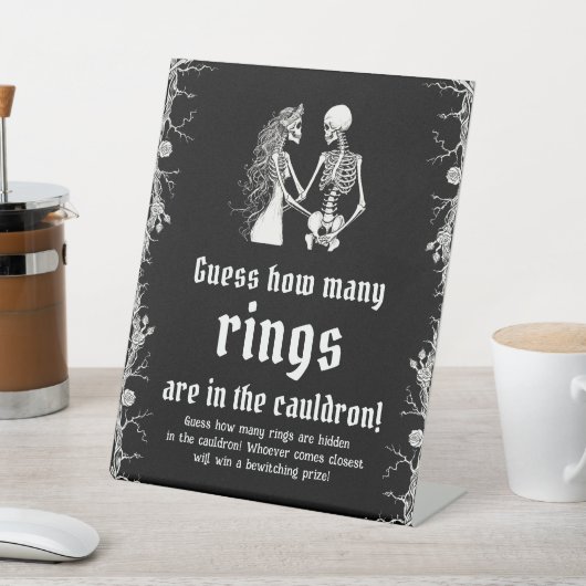 ブラックゴシックハロウィーン推測いくつのリングや輪ゲーム 台座サイン (インサイチュ)