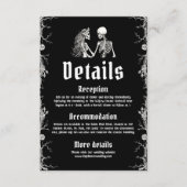 ブラックゴシックハロウィーン結婚骨格の詳細 エンクロージャーカード (正面)