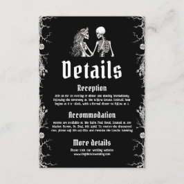 ブラックゴシックハロウィーン結婚骨格の詳細 エンクロージャーカード