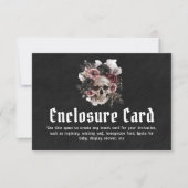ブラックゴシックフローラスカルエンクロージャカード 招待状 (正面)