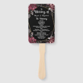 ブラックゴシックフローラ結婚式 プログラムハンドファン ハンドファン (正面)