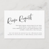 ブラックゴシックブライダルシャワーレシピリクエストカード エンクロージャーカード (正面)
