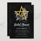 ブラックゴシックブライダル | ウィッカ信者フローラシャワーインビタ 招待状 (正面/裏面)