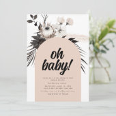 ブラックゴシックボホベイビーシャワーパーティー招待状 招待状 (スタンド正面)