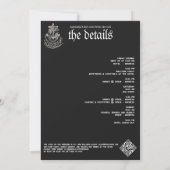 ブラックゴシックマーメイドラストセイルヴェールバチェロレッテ 招待状 (裏面)