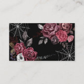 ブラックゴシックヴィンテージブライダルシャワー共有Aレシピ エンクロージャーカード (裏面)