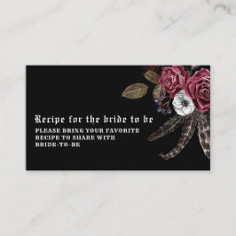 ブラックゴシックヴィンテージブライダルシャワー共有Aレシピ エンクロージャーカード