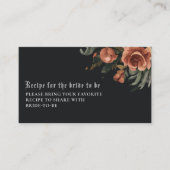 ブラックゴシックヴィンテージブライダルシャワー共有Aレシピ エンクロージャーカード (正面)